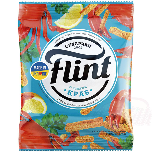 "Flint" - snack à base de pain de blé au goût de crabe