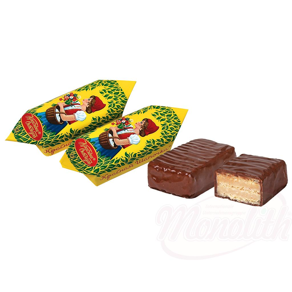 Confiseries aux gaufrettes et arachides glaçage au cacao "Krasnaja shapochka"