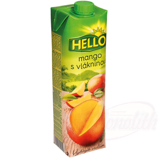 Boisson rafraîchissante aromatisée avec purée de mangue concentrée, avec des fibres